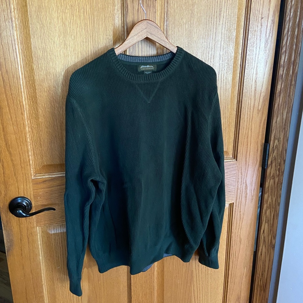 Eddie Bauer Green Sweater Crewneck Size XL